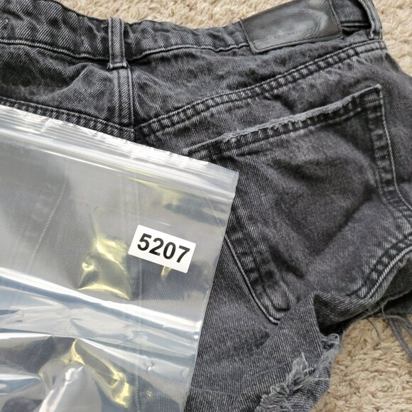 Zara Shorts Womens 8 Black Denim High-Waisted Denim Distressed - Picture 7 of 7